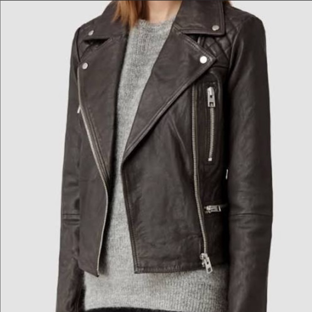 All Saints Leather Jacket, Size 2